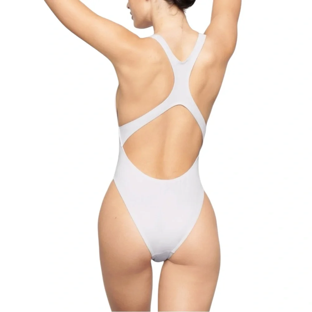 SKIMS White Cutout One-Piece Swimsuit